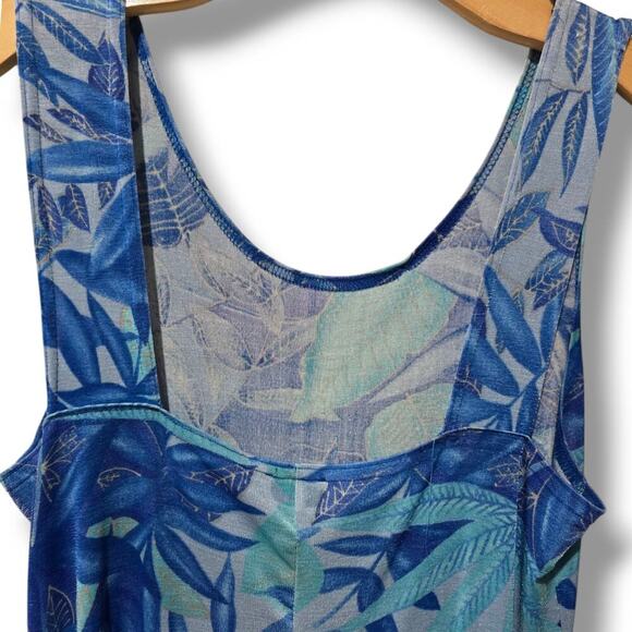 No 1 Funwear Factory women's blue floral sleeveless maxi dress - Picture 4 of 8